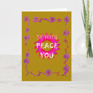 Carte Inspiration "Peace Be With You" Vector Design