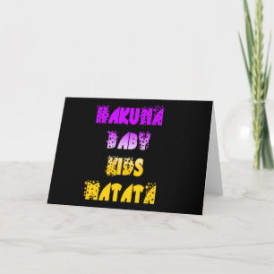 Carte Inspiration violet et or fantaisie Hakuna Matata