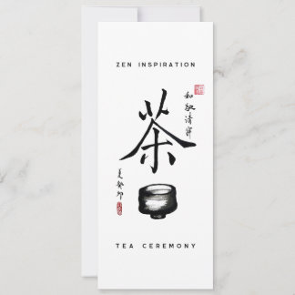 Carte "Inspiration zen/Cérémonie du thé" Tea Lover Flat 