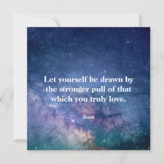 Carte Inspirational Motivational Rumi Quote Universe