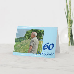 Carte Inspirationnel amusant Ajouter votre photo 60e ann
