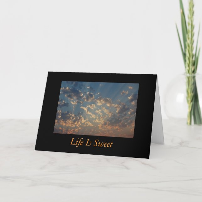 Carte Inspirationnel - La vie est douce (Devant)