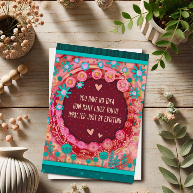 Carte Inspiré Floral Joli Merci (Créateur téléchargé)