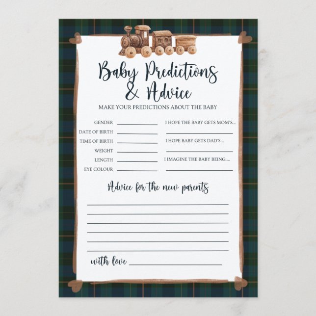 Carte Inspired Baby Shower Game (Devant)