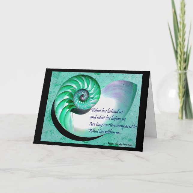 Carte inspirée 1 de citation de Shell du Nautilus (Devant)