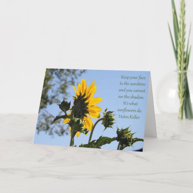 Carte inspirée de tournesol (Devant)