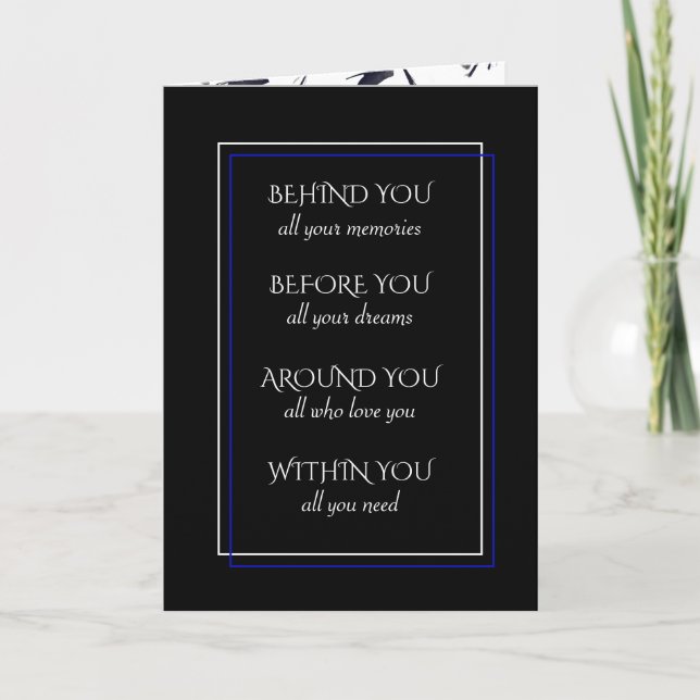 Carte Inspirer Texte De Graduation Sur Noir (Devant)