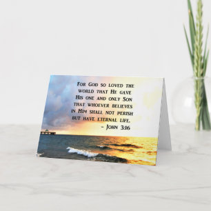 CARTE INSPIRING JOHN 3:16 OCEAN PHOTO DESIGN