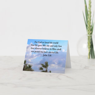 CARTE INSPIRING JOHN 3:16 PHOTO