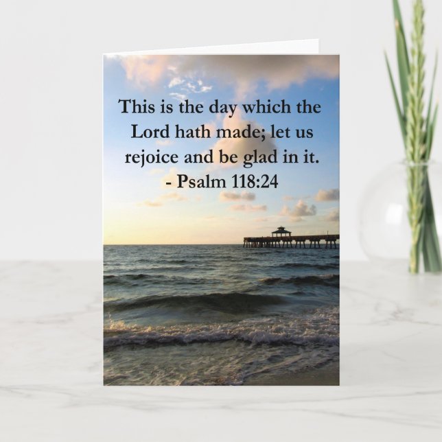 CARTE INSPIRING PSALM 118:24 VERS (Devant)