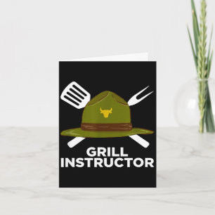 Carte Instructeur de grillée humouristique maître de la