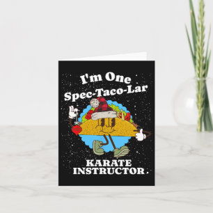 Carte Instructeur de karaté Noël Funny Taco Pun Citation