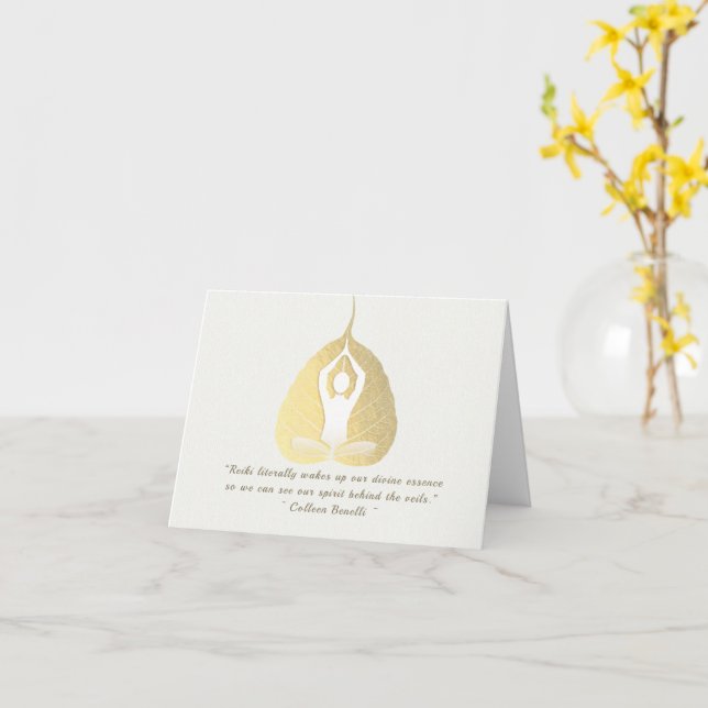 Carte Instructeur de médiation yoga Reiki Master Bodhi L (Fleur jaune)