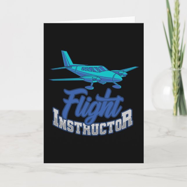 Carte Instructeur de vol CFI Pilote-formateur Aviation (Devant)