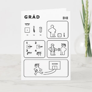 Carte Instructions amusantes pour la Graduate Graduate G
