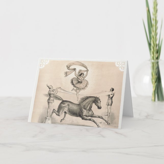 Carte Interprète De Cirque Qui Saute Sur Un Gros Ruban (Devant)