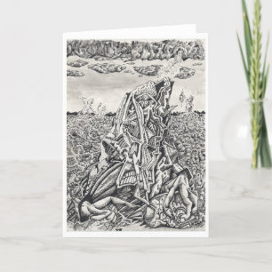 Carte Intimidation, dessin à l'encre indienne