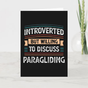 Carte Introverti prêt à discuter du vol en parapente