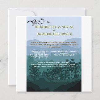 Carte Invitación de Boda Rústica Elegante