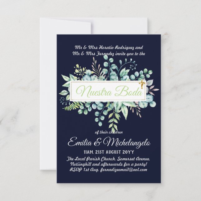 Carte Invitaciones de Boda Baratas (Devant)