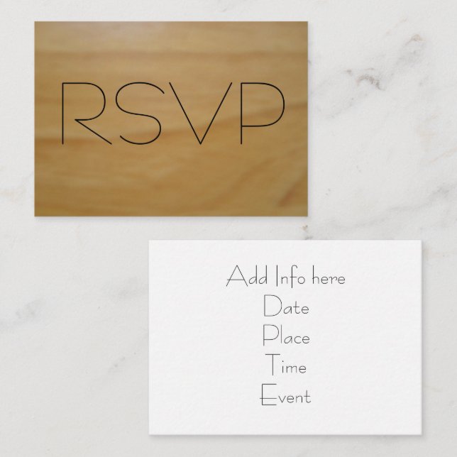 Carte Invitation (Devant / Derrière)
