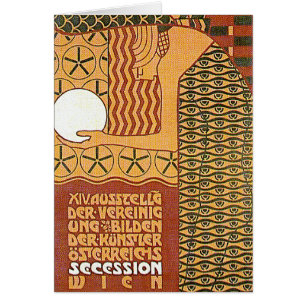 Carte /Invitation d'art : Affiche de secession de