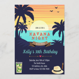 Carte invitation de Beach Havana