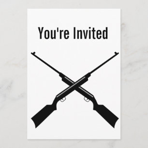 Carte invitation de fusil X