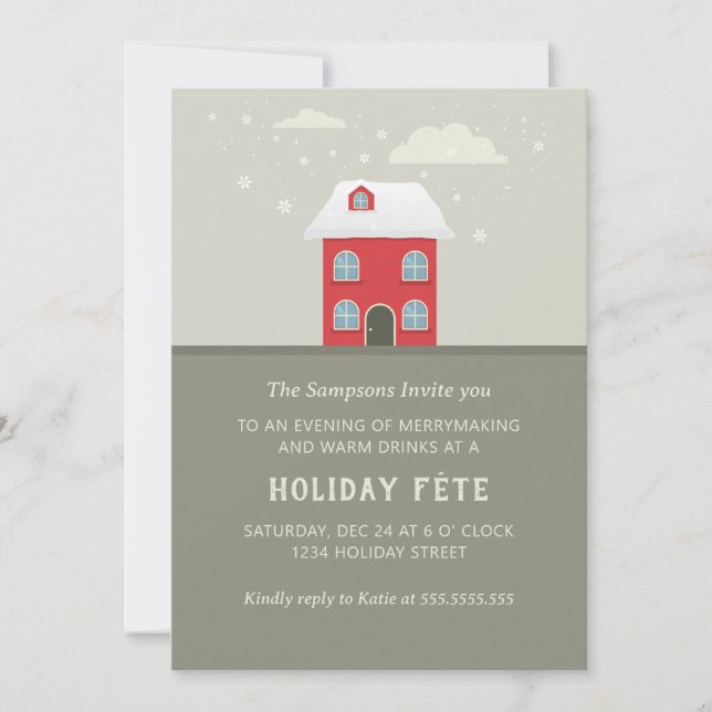 Carte Invitation de Noël (Devant)