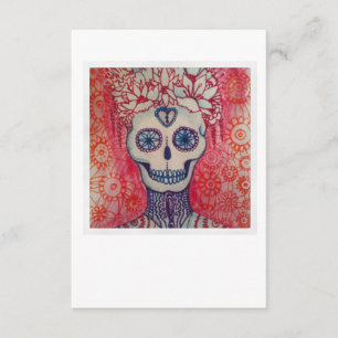 carte invitation de tatouage mort du crâne de sucr