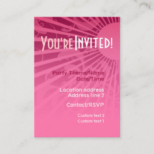 Carte Invitation GirlyRays Party