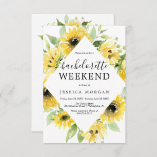 Carte Invitation Sunflower Garden Bachelorette Par