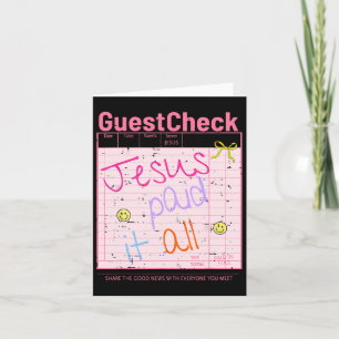 Carte Invité Vérifier Jésus A Payé Tout Drôle Christian