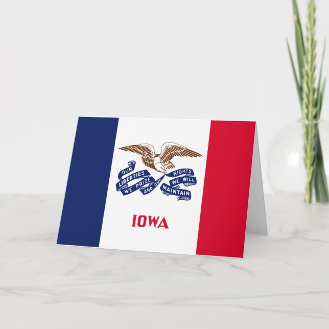 Carte Iowan Flag, Flag of Iowa (Devant)