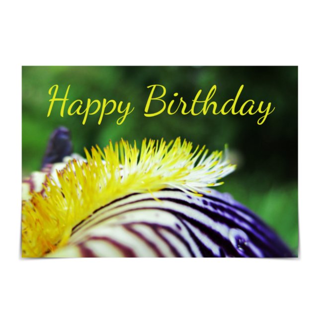 Carte Iris à l'or et au violet Anniversaire (Créateur téléchargé)
