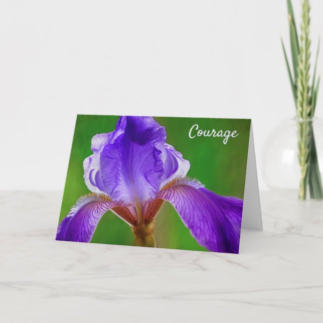 Carte Iris Courage Sur Une Maladie Grave (Devant)