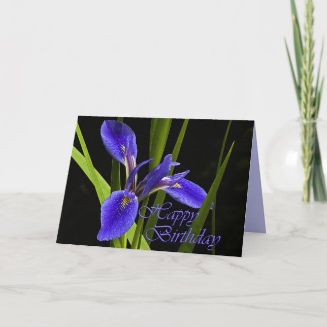 Carte Iris de joyeux anniversaire (Devant)