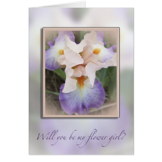 Carte Iris Flower Lavender (Devant)