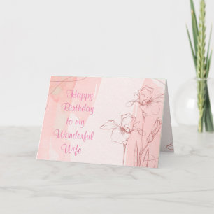 Carte Iris Garden Flower rose Anniversaire Femme spécial