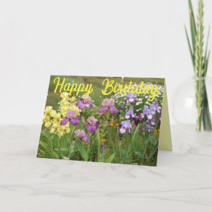Carte Iris iris fleurs fleuris Cottage Jardin