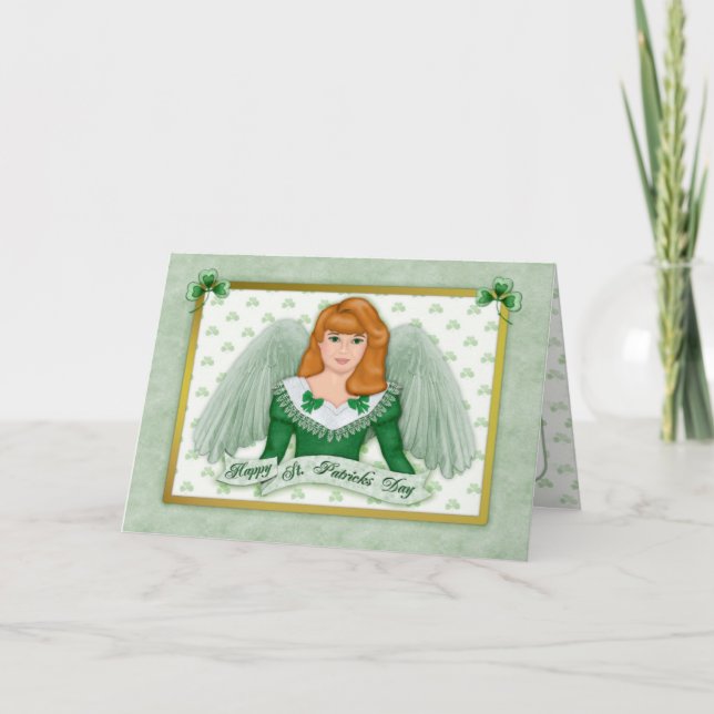 Carte Irish Angel & Banner - Verset Intérieur (Devant)