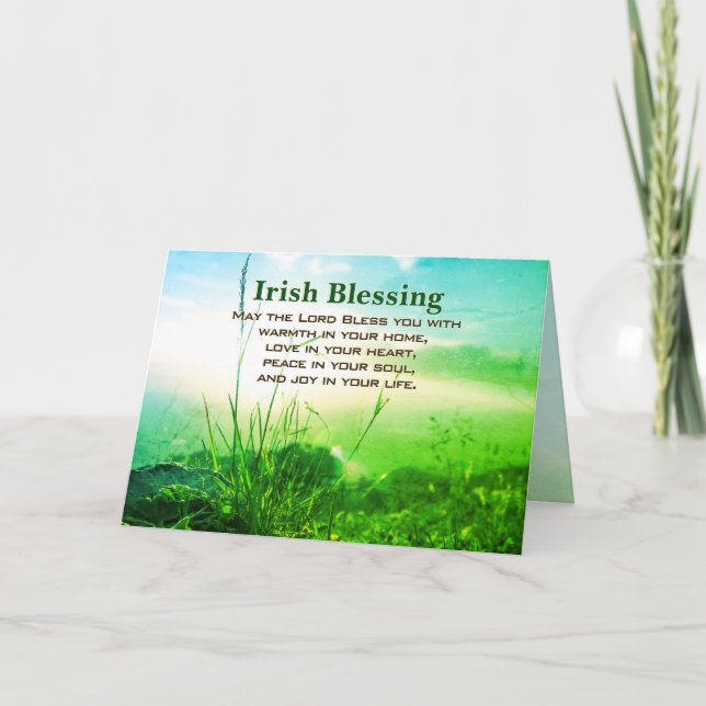 Carte Irish Blessing, Love in Your Heart, Cliffs Irlande (Devant)