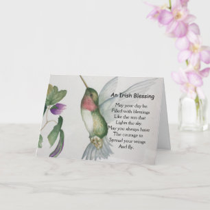 Carte Irish Blessing Penser À Vous Bravery Hummingbird