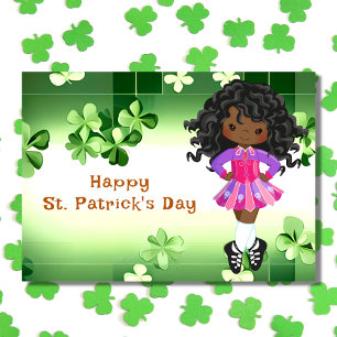Carte Irish Dance St. Patrick's Day Green Shamrock