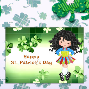 Carte Irish Dance St. Patrick's Day Green Shamrock