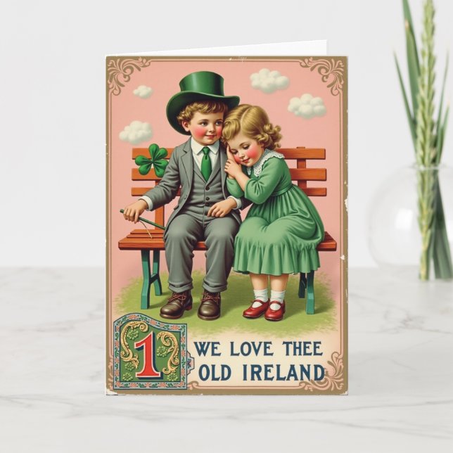 Carte Irish Kids Vintage Theme Card (Devant)