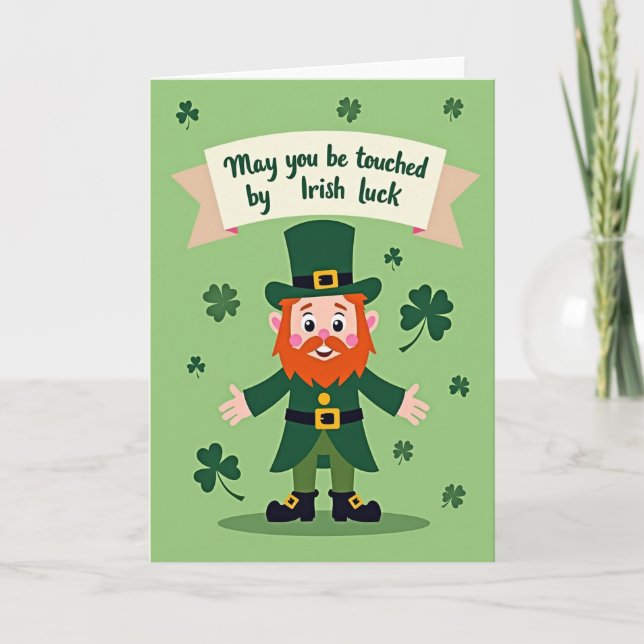 Carte Irish Luck Leprechaun Card (Devant)