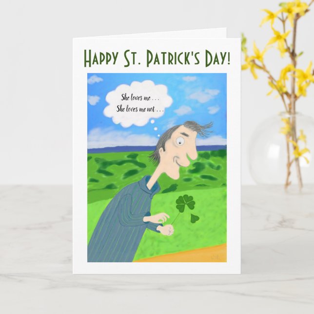 Carte Irish Luck St. Patrick's Day Greeting Card (Fleur jaune)