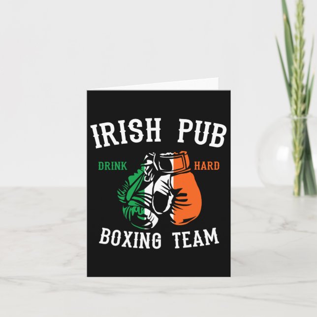 Carte Irish Pub Boxing Team (Devant)