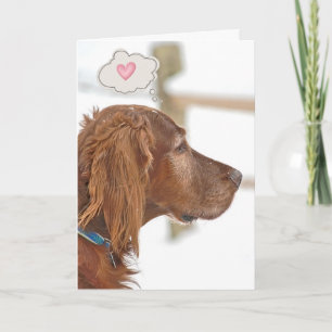 Carte Irish Setter vous pense